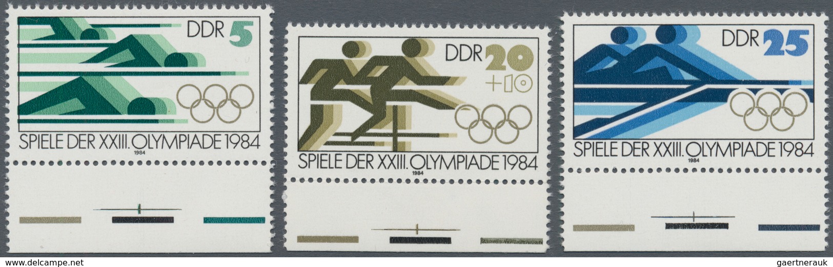 01426 DDR: 1984. Nicht-verausgabte Serie "Olympische Sommerspiele, Los Angeles 1984", Alle 3 Werte Vom Unt - Andere & Zonder Classificatie