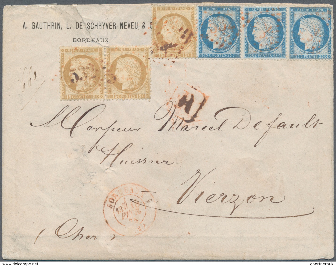 01436 Frankreich: 1849-1870's "FRENCH POSTAL HISTORY": Collection Of More Than 30 Special, Attractive, Sca - Oblitérés