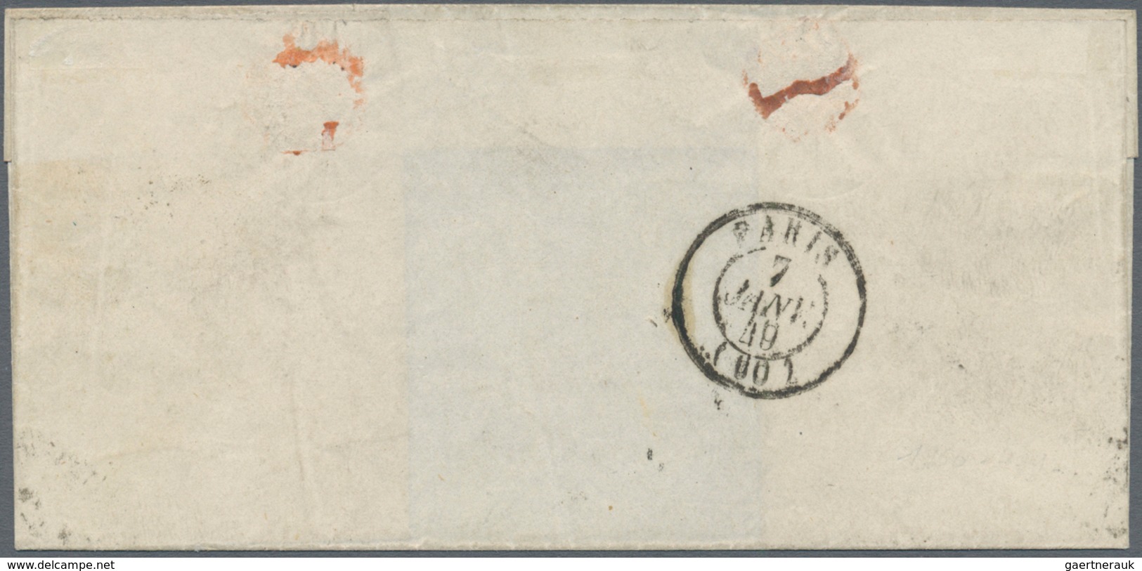 01439 Frankreich: 1849, 20 C Black On Yellowish, Good Margins, Tied By Light Strike Of Large Double Circle - Gebraucht