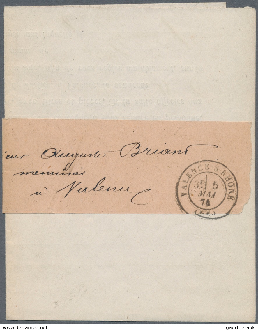 01483 Frankreich: 1874, 25 C Blue On Bluish, Type II + Type III Vertical Se-tenant Pair, Together With 15 - Gebraucht