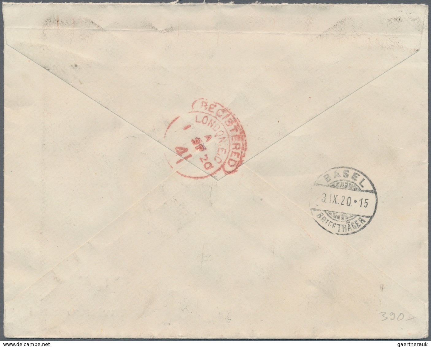 01513 Britische Post In China: 1918/20, Two Registered Merian-covers: KGV 1 C., 2 C., 4 C., 6 C. 8 C., 10 - Other & Unclassified