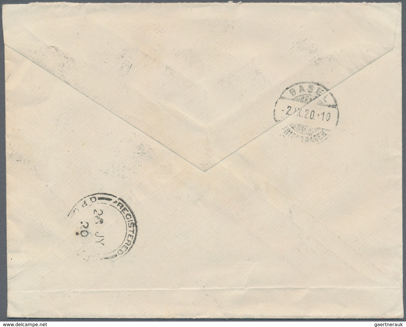 01513 Britische Post In China: 1918/20, Two Registered Merian-covers: KGV 1 C., 2 C., 4 C., 6 C. 8 C., 10 - Sonstige & Ohne Zuordnung