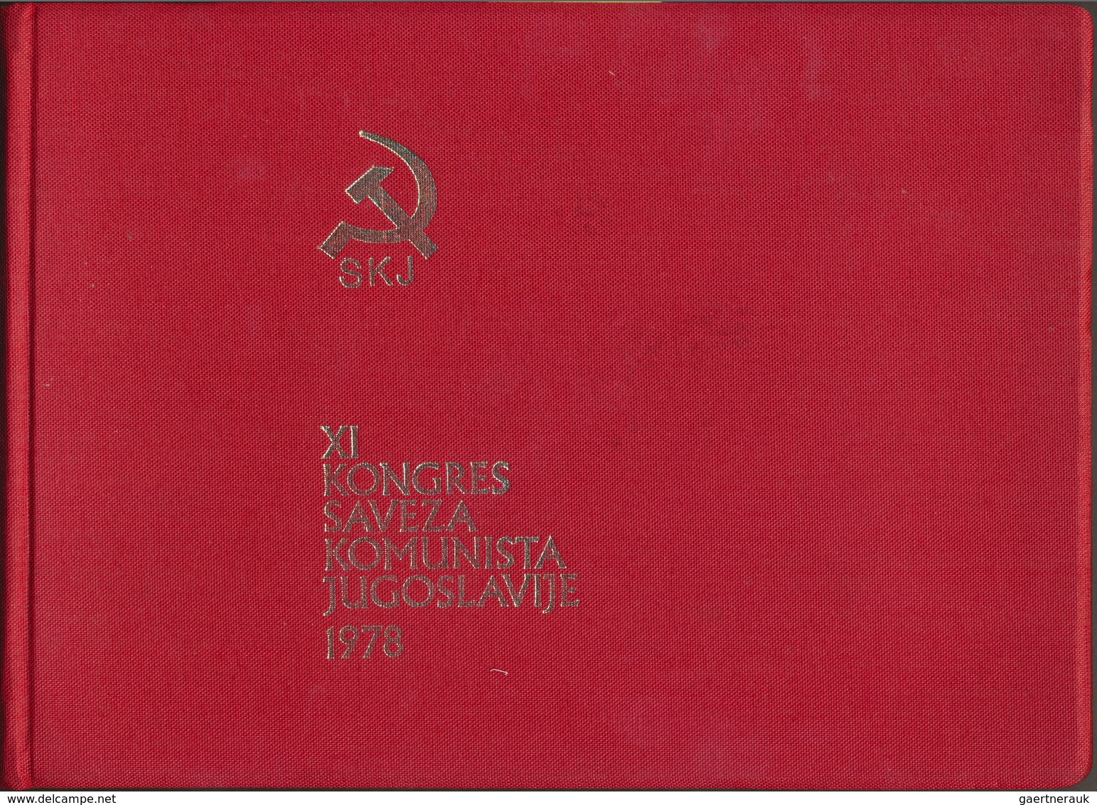 01523 Jugoslawien: 1978, 11th Congress Of Yugoslavian Communist Federation, Presentation Book With Red Har - Covers & Documents