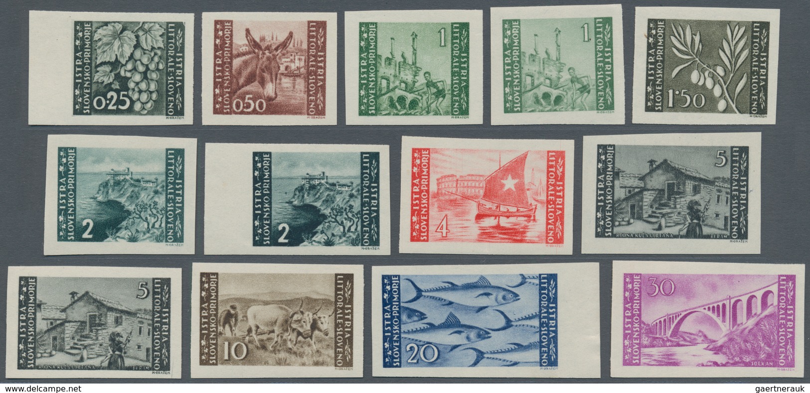01526 Jugoslawien - Volksrepubliken 1945: Istrien Und Slow. Küstenland: 1946, Definitives "Pictorials", 13 - Andere & Zonder Classificatie