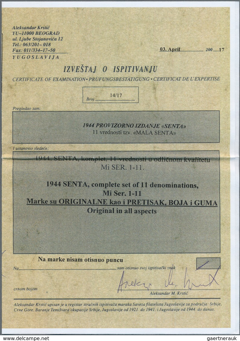 01529 Jugoslawien - Volksrepubliken 1945: Kroatien - Lokalausgaben: 1943, Prepared, But Not Issued Local I - Croatia