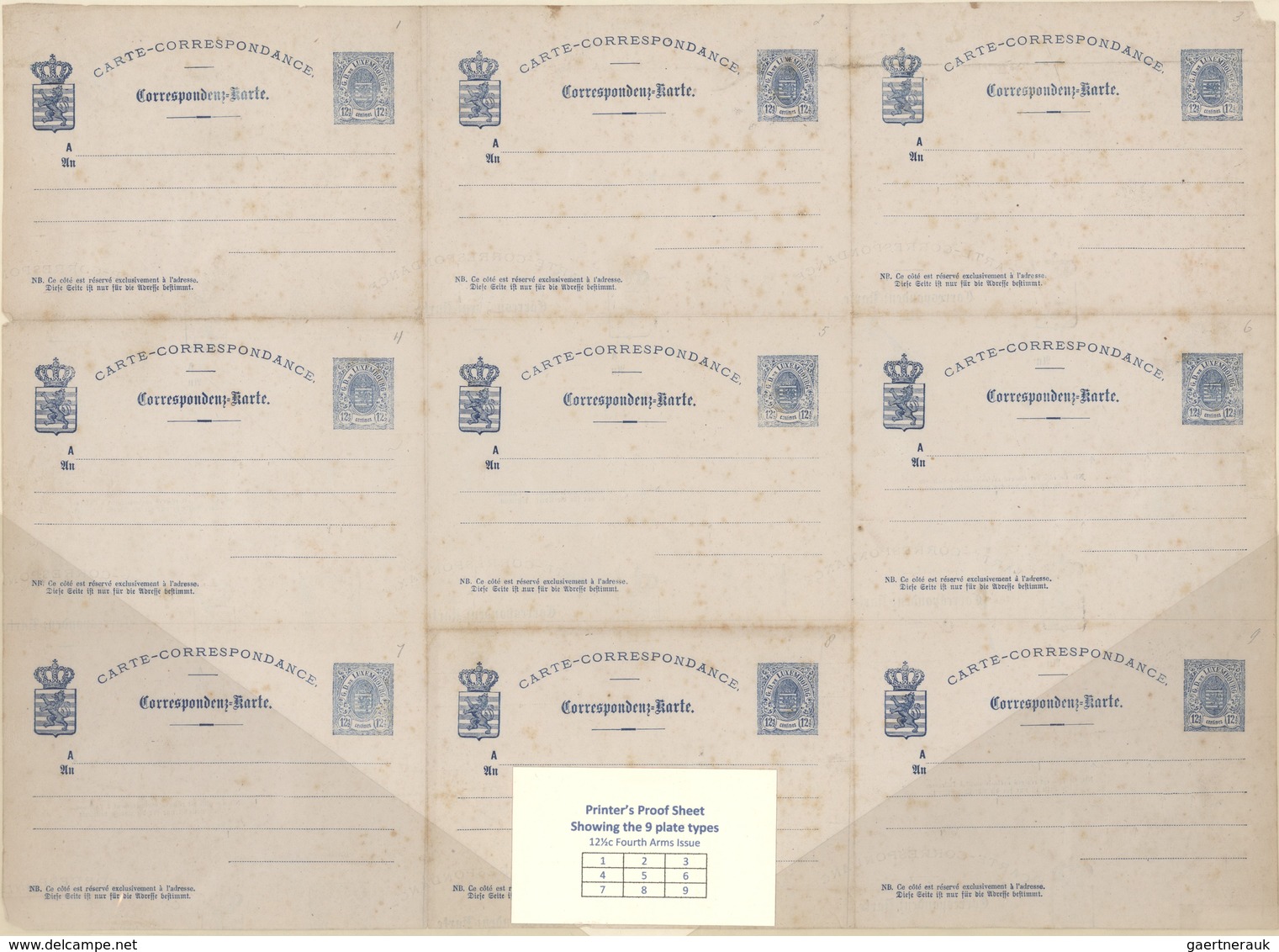 01538 Luxemburg - Ganzsachen: 1870-1882 LUXEMBOURG'S COAT OF ARMS POSTAL STATIONERY: Exhibition Collection - Entiers Postaux