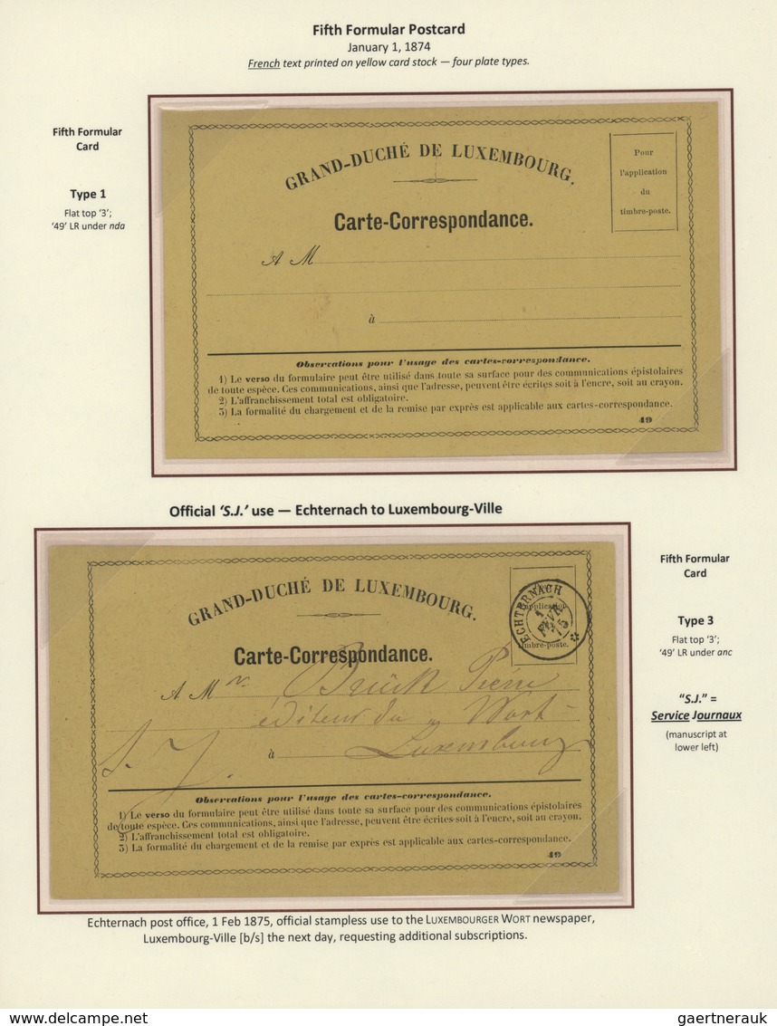 01538 Luxemburg - Ganzsachen: 1870-1882 LUXEMBOURG'S COAT OF ARMS POSTAL STATIONERY: Exhibition Collection - Entiers Postaux