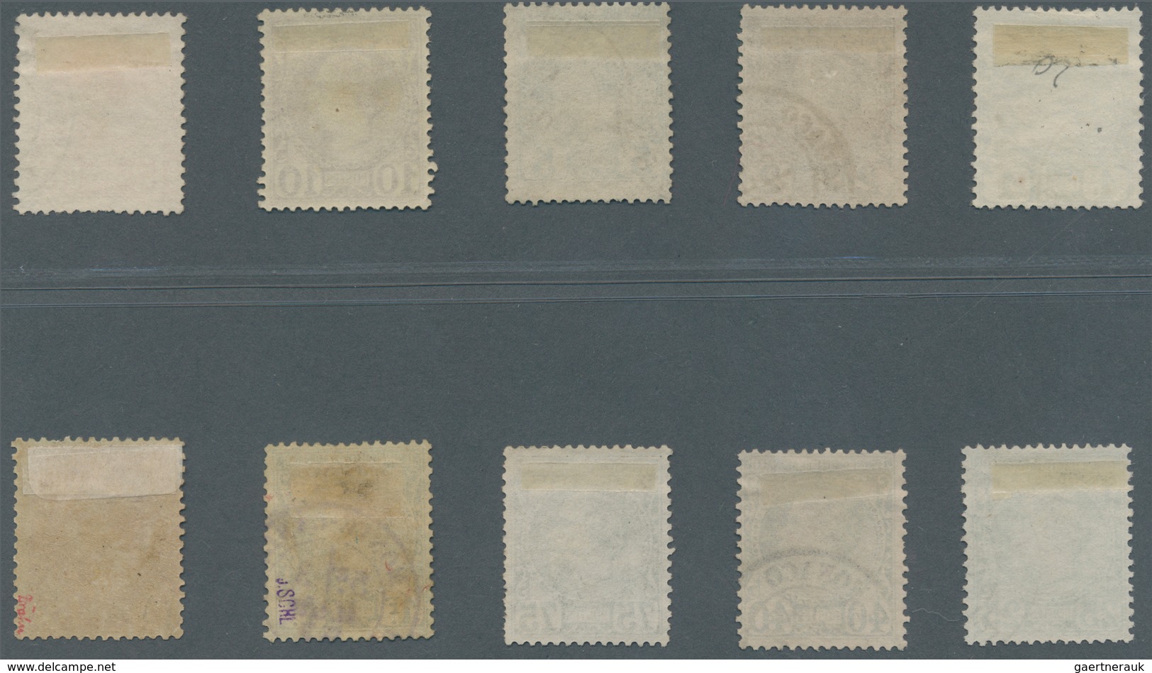 01539 Monaco: 1885, Die Komplette Erste Serie Ungebraucht Oder Gestempelt, Dabei 1 Fr. Gestempelt Und 5 Fr - Unused Stamps