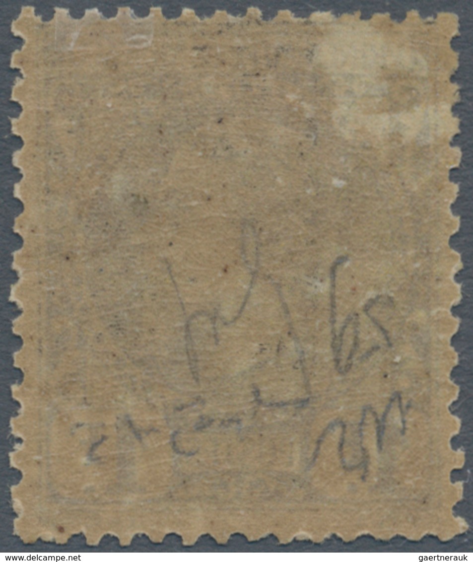 01541 Monaco: 1885, 1 F Black On Yellow Charles III, VF Mint Hinged Condition. Certificate Raybaudi. CV ?2 - Unused Stamps