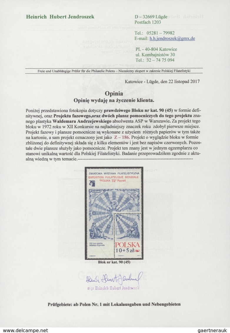 01565 Polen: 1972: 500th Anniversary of the Birth of Nicolaus Copernikus and Philatelic World Exposition P