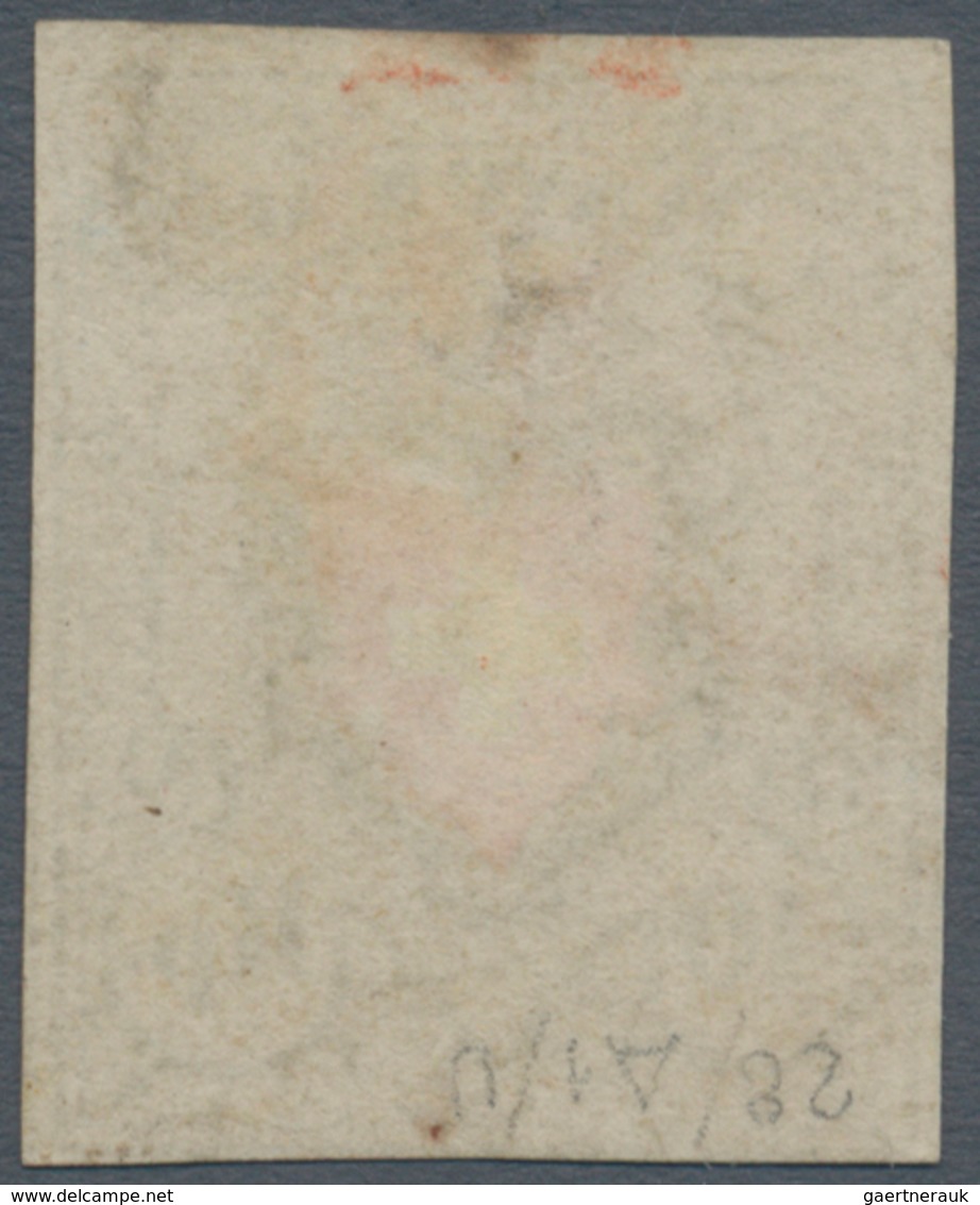 01621 Schweiz: 1850 Rayon II 10 Rp. Schwarz/rot/gelbocker, Sogenannte "Tabakbraun", Type 28 Vom Stein A1-U - Unused Stamps