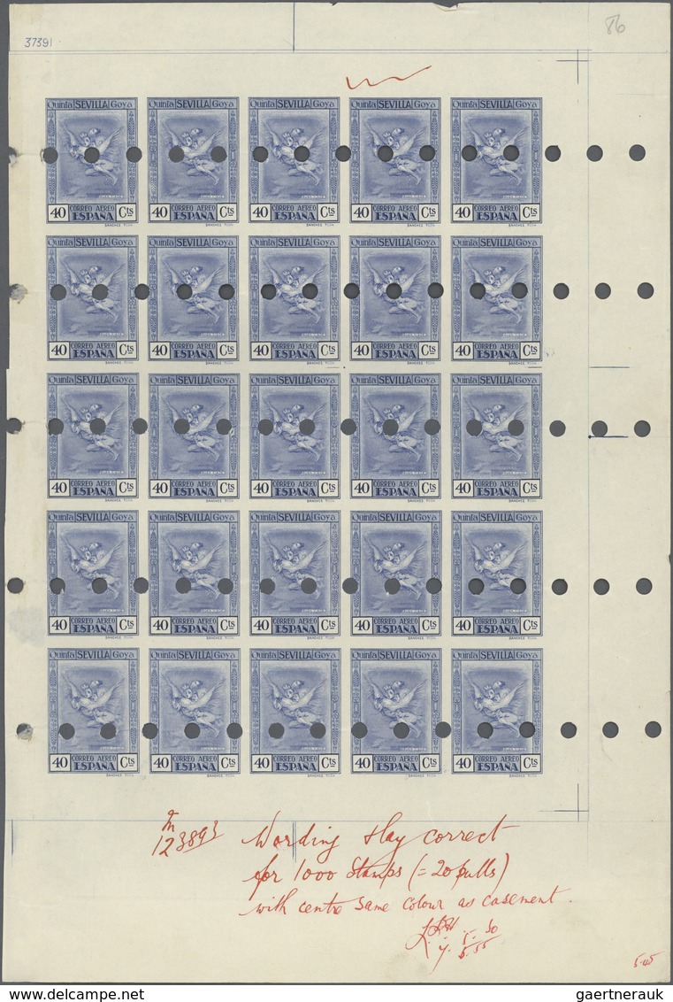 01667 Spanien: 1930, Death Centenary Of Goya, 5c. To 10pts. And Express Stamp 20c., Set Of Ten Different I - Oblitérés