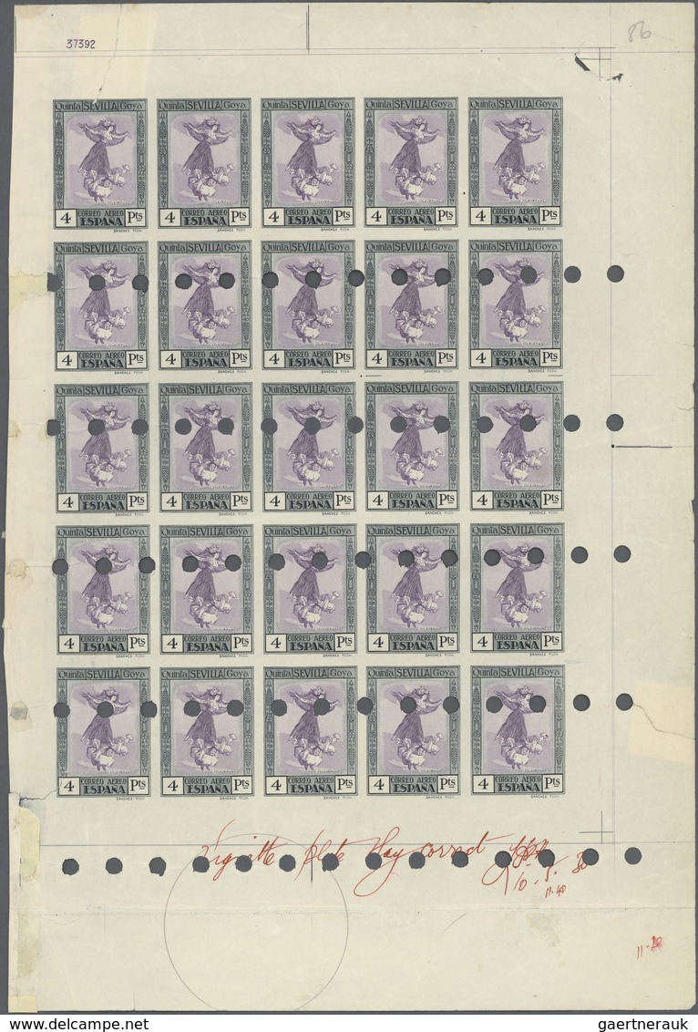 01667 Spanien: 1930, Death Centenary of Goya, 5c. to 10pts. and express stamp 20c., set of ten different i