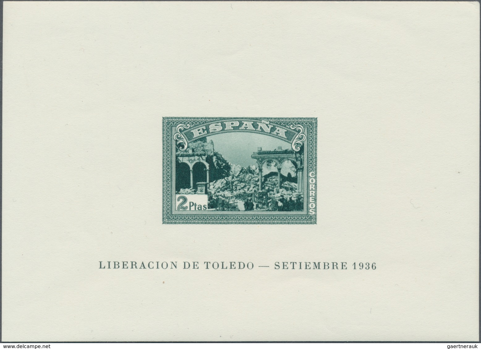 01673 Spanien: 1937, Toledo, Both Souvenir Sheets Imperforate, Unmounted Mint. Only 5.000 Issued. Mi. 1.30 - Gebraucht