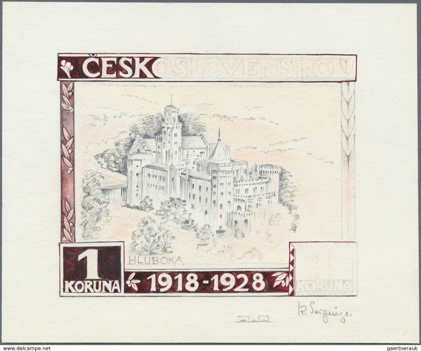 01723 Tschechoslowakei: 1926/1931, Castles, (20h.) "Karl?tejn", 1kc. "Hluboka" And (3kc.) "Orava", Three E - Briefe U. Dokumente