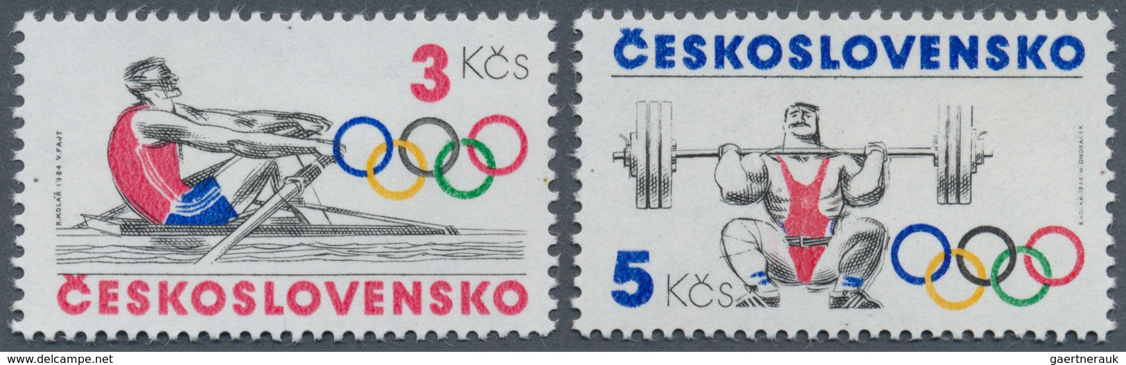 01724 Tschechoslowakei: 1984, CZECHOSLOVAKIA, OLYMPIC GAMES LOS ANGELES, 1 Kcs UNISSUED Stamp For The Los - Briefe U. Dokumente