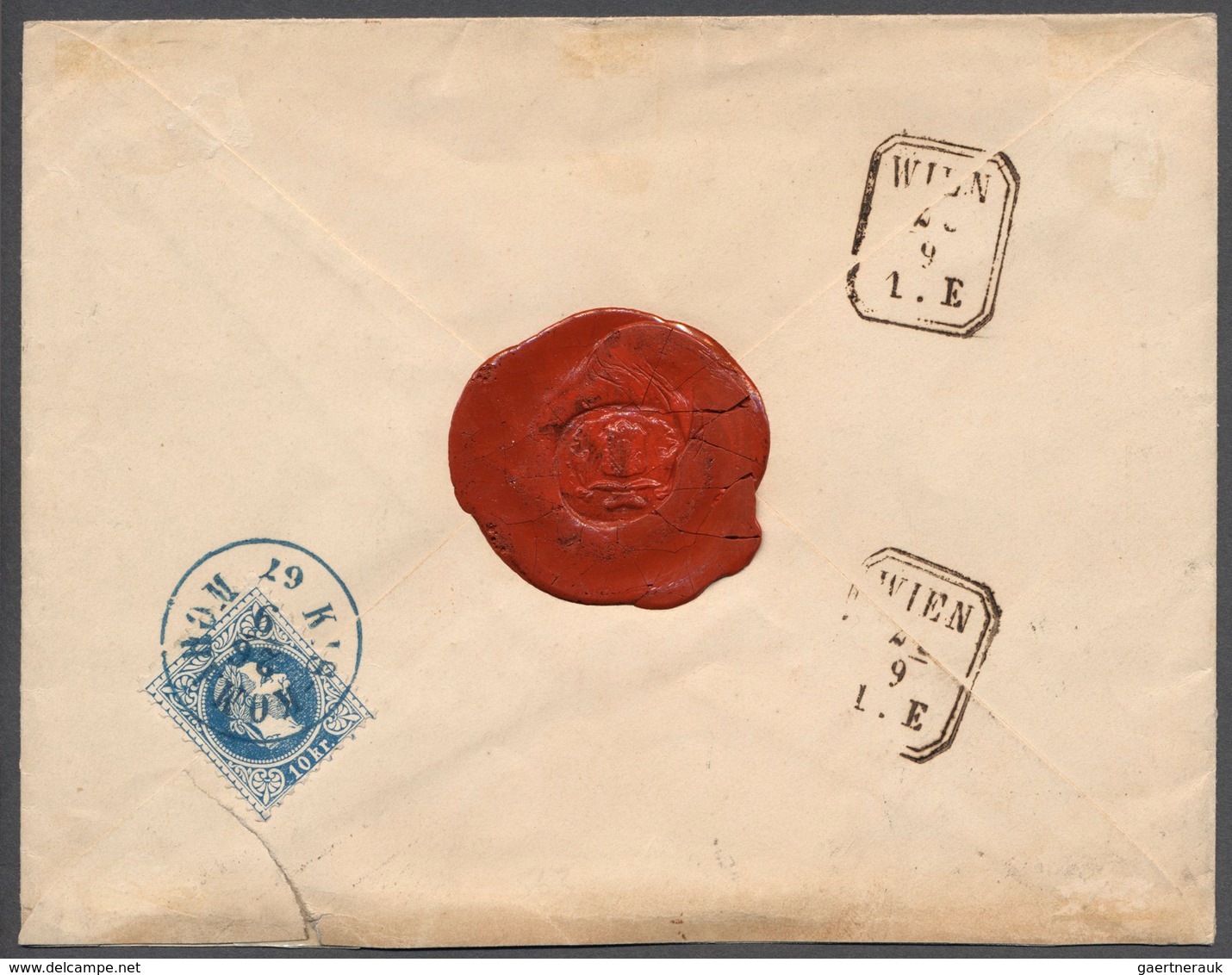 01735 Ungarn - Stempel: 1867: "KIS-KOMAROM 26/9/67", Blauer Einkreisstempel! Bei Müller (5661a) Und Ryan ( - Postmark Collection