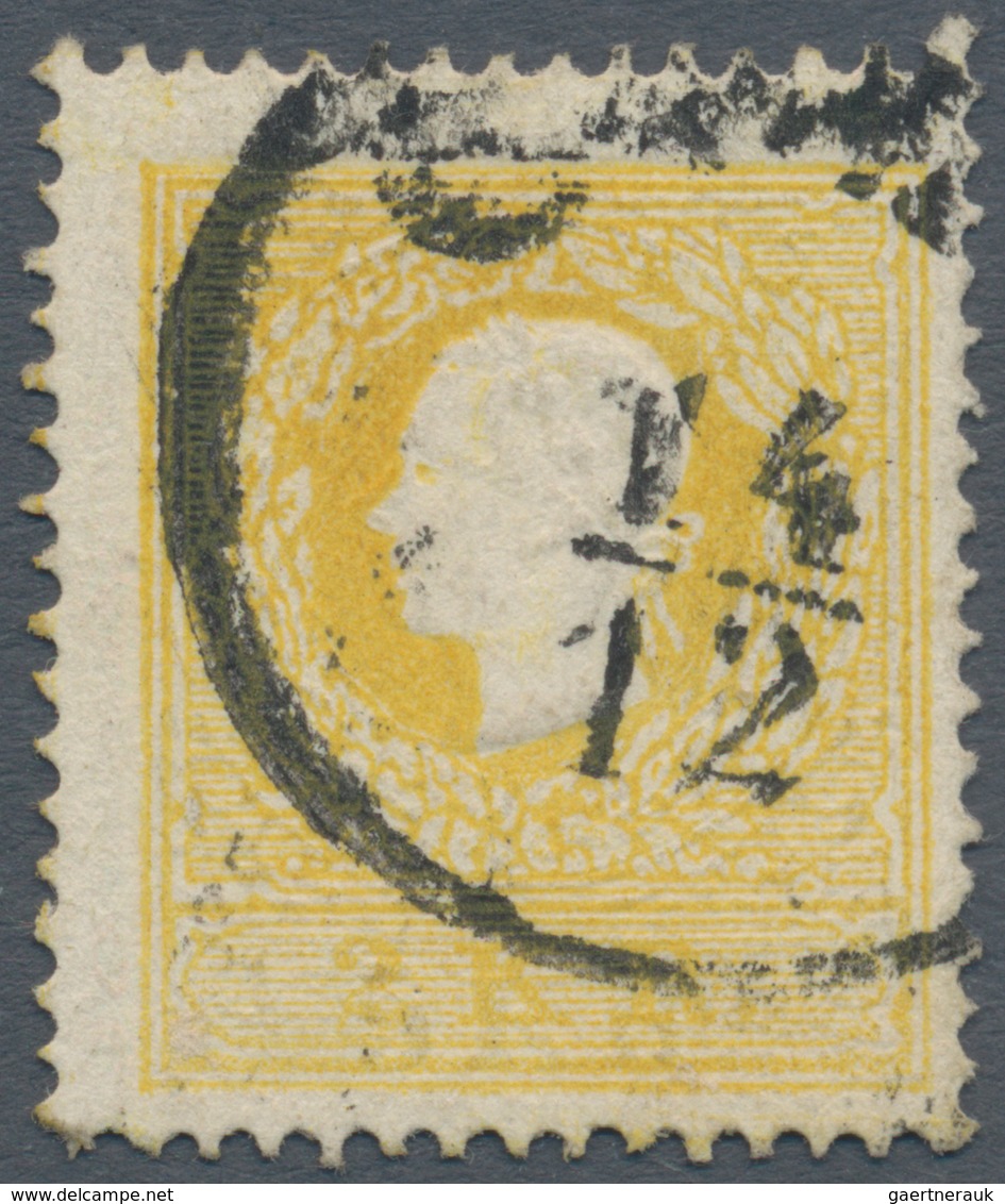 01825 Österreich: 1858, 2 Kreuzer Gelb, Type II, Mit Vorderseitigem DOPPELDRUCK, Letzterer Als FARBLOSER B - Unused Stamps