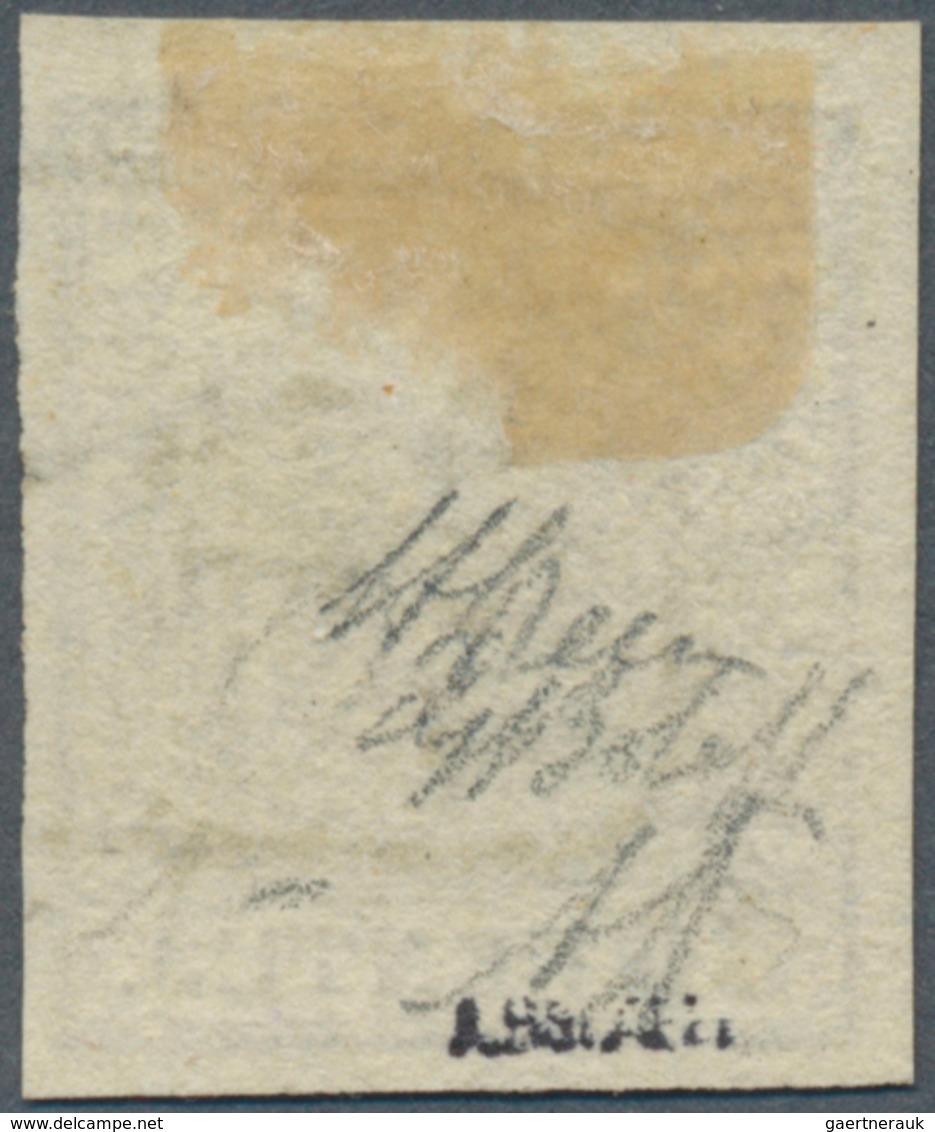 01871 Österreich - Lombardei Und Venetien: 1850 30 C. Braun, Type II Auf Handpapier, Entwertet Mit Oktogon - Lombardy-Venetia