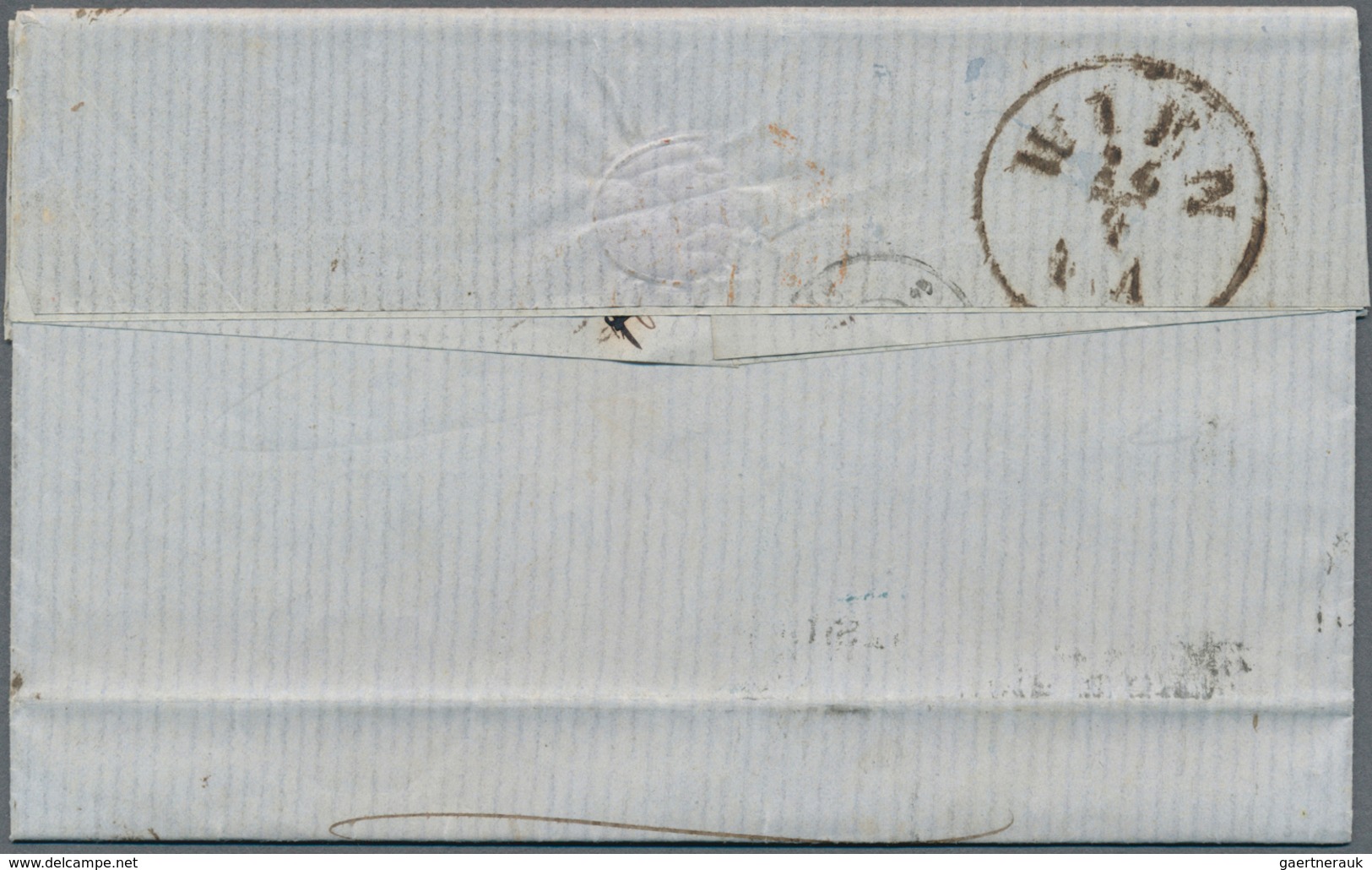 01894 Österreich - Lombardei Und Venetien: 1863 10 S. Blau Und Waag. Paar Der 15 S. Braun, Je Gez. K14 (Sa - Lombardo-Venetien