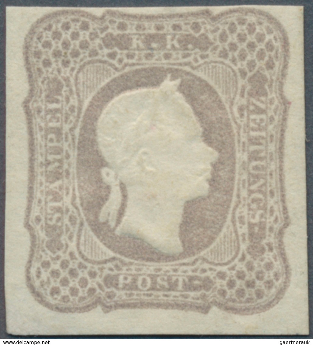 01897 Österreich - Lombardei Und Venetien - Zeitungsmarken: 1861, Österreich, (1,05 S) Rosagrau (grigio Ro - Lombardy-Venetia