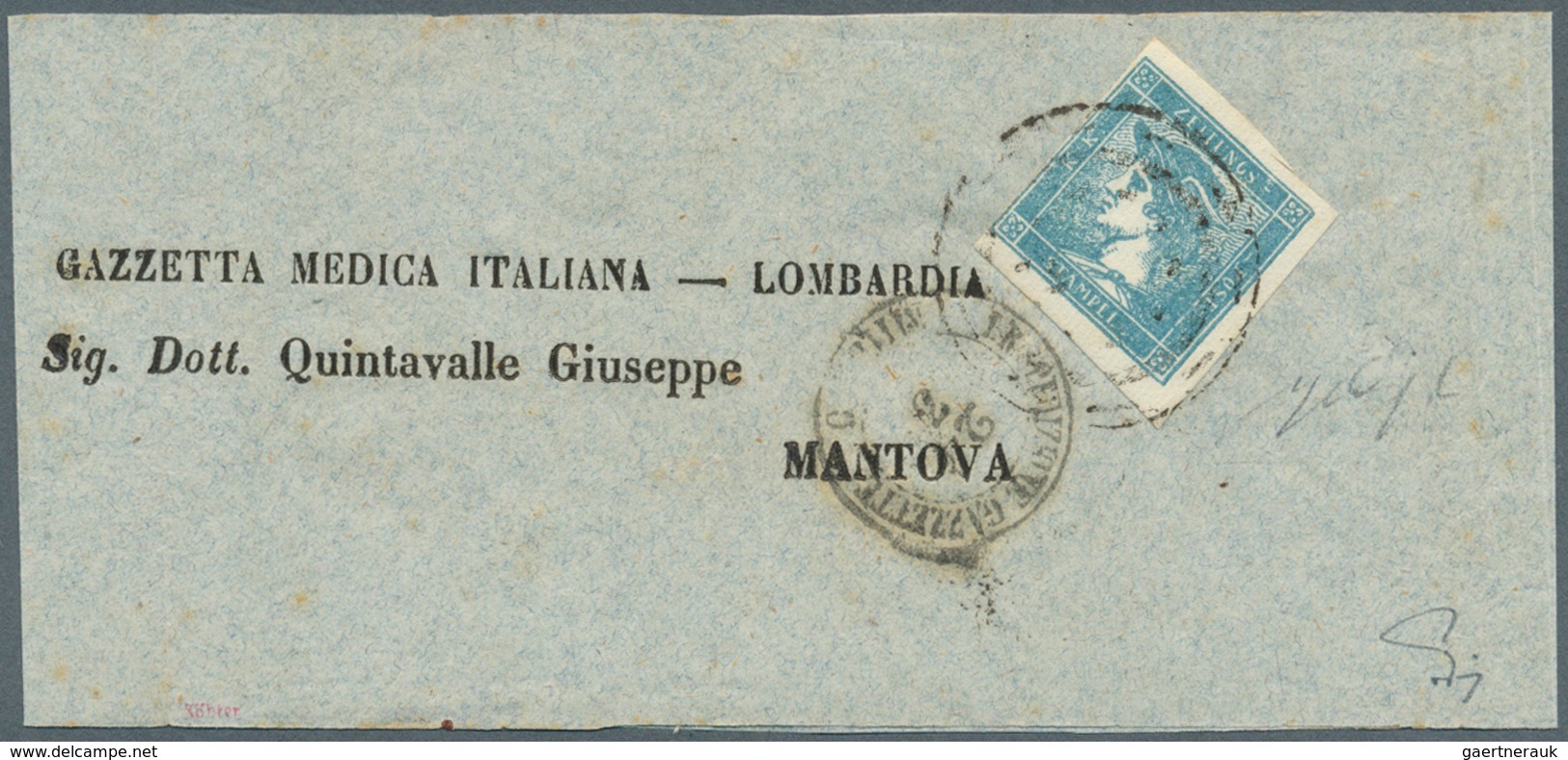 01907 Österreich - Lombardei Und Venetien - Stempel: "MANTOVA" (Lombardei-Venetien), Stummer Stempel, Type - Lombardy-Venetia