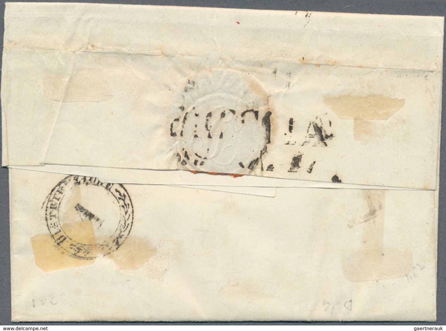 01908 Österreich - Lombardei Und Venetien - Stempel: 1850: MELEGNANO, SD (12 Punkte) 5 C Zitronengelb Und - Lombardije-Venetië