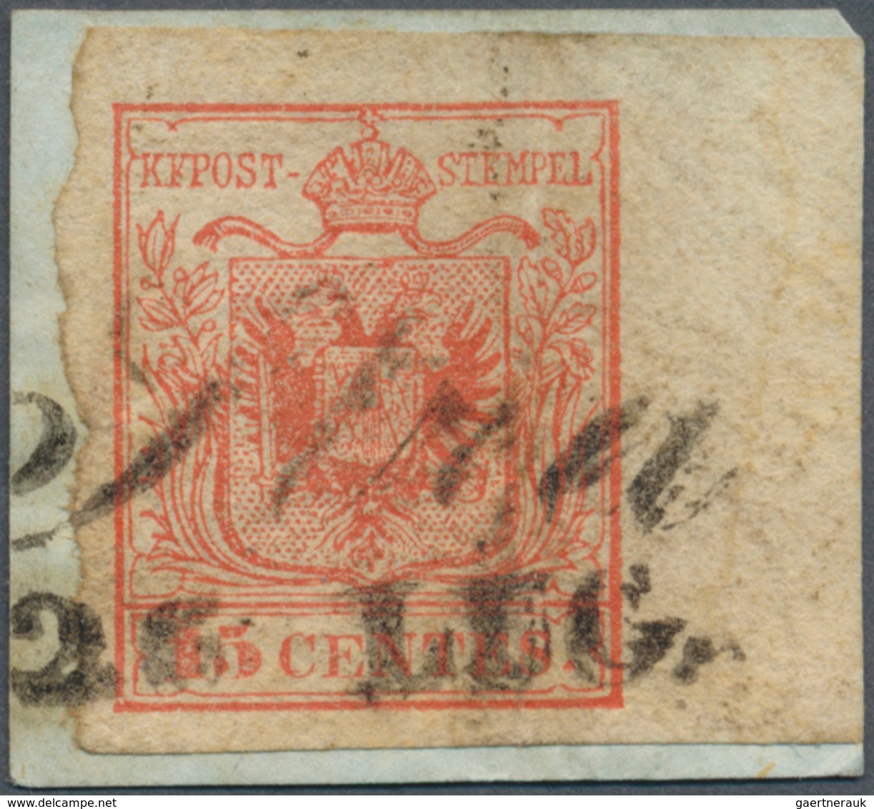 01915 Österreich - Lombardei Und Venetien - Stempel: 1850: STRA, Schreibschrift (Sassone R1) Auf 15 C Rand - Lombardo-Venetien