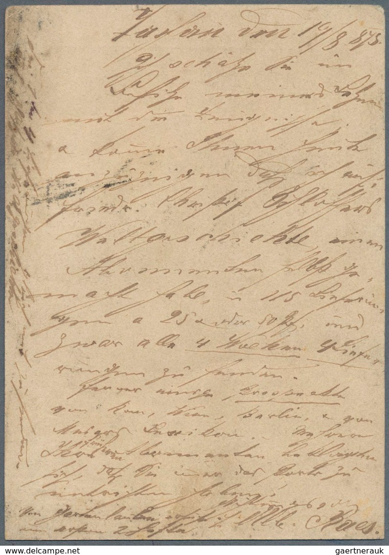 01927 Österreich - Ganzsachen: 1871/1873, Correspondenz-Karte Mit Wertstempeleindruck Zu 2 Kreuzer SCHWARZ - Autres & Non Classés