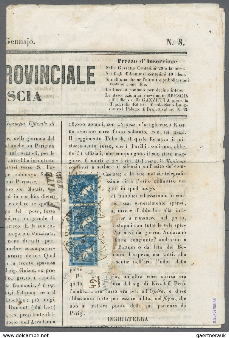 01933 Österreich - Stempel: "I.R. SPEDIZIONE DELLE GAZZETTE DI BRESCIA" (Lombardei-Venetien), Klarer Und S - Machines à Affranchir (EMA)