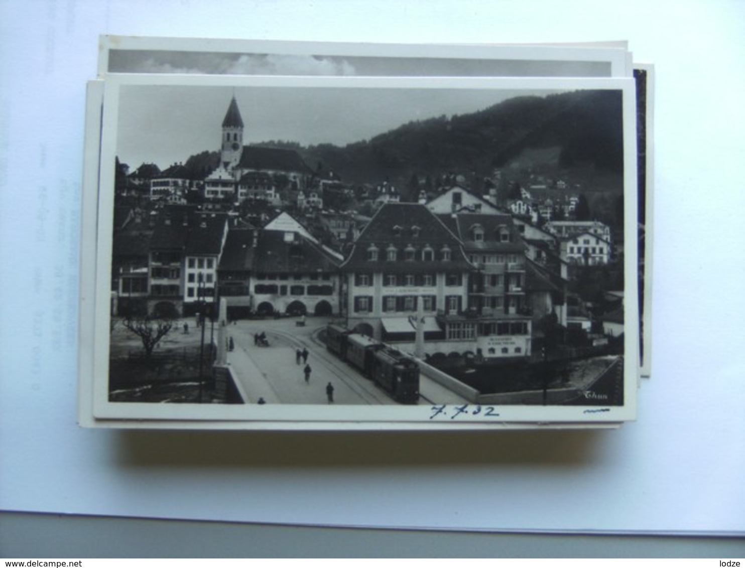 Zwitserland Schweiz Suisse  BE Thun Stadtpanorama Mit Tram - Andere & Zonder Classificatie