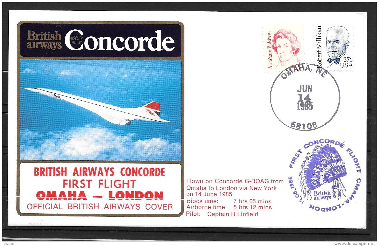 1985 - 13 -  Omaha  Londres - Concorde