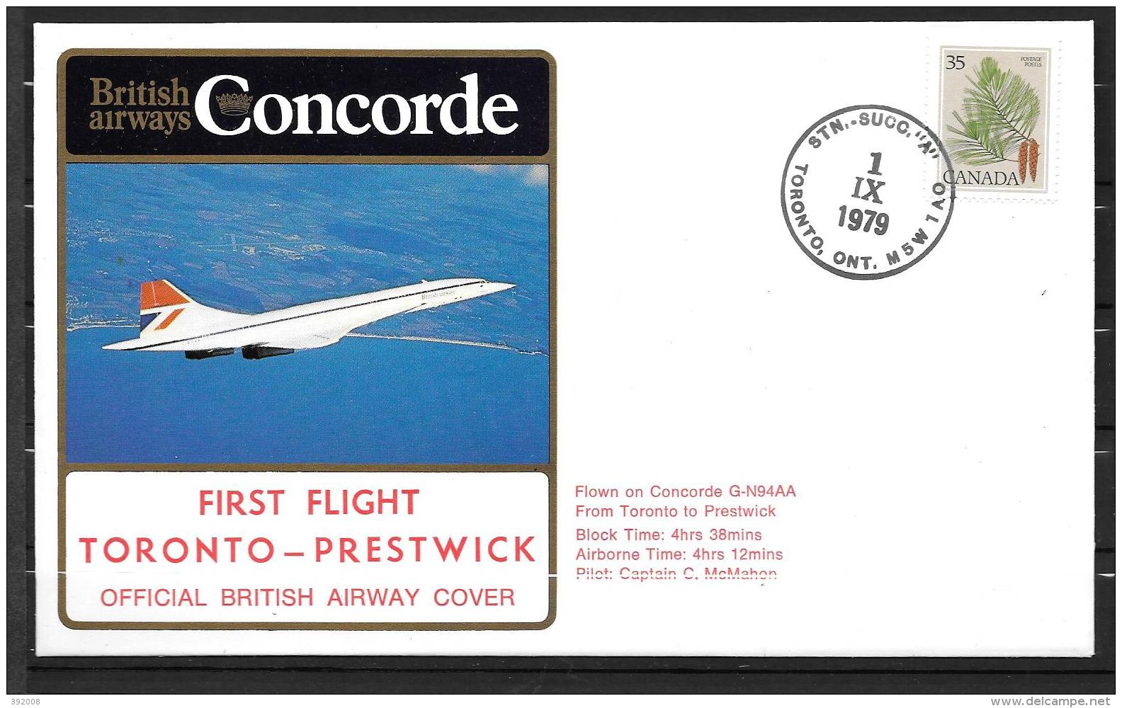 1979 - 1 -  Toronto  Prestwick - Concorde