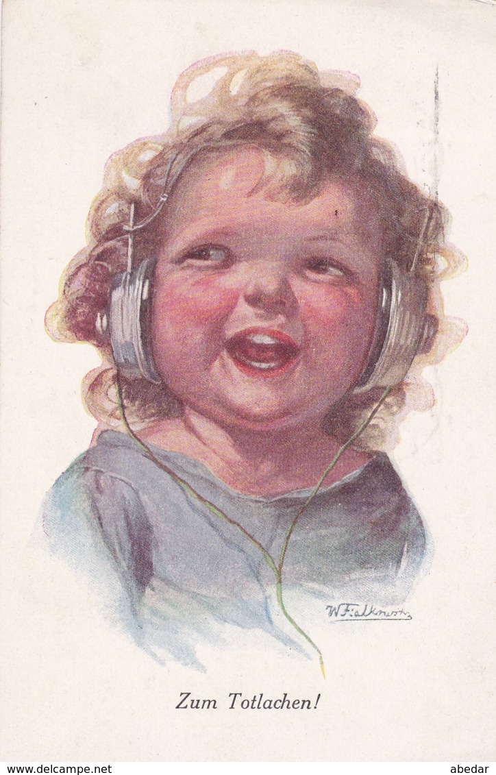 Wally Fialkowska Cpa. Enfant Old  Postcard 1925 - Fialkowska, Wally