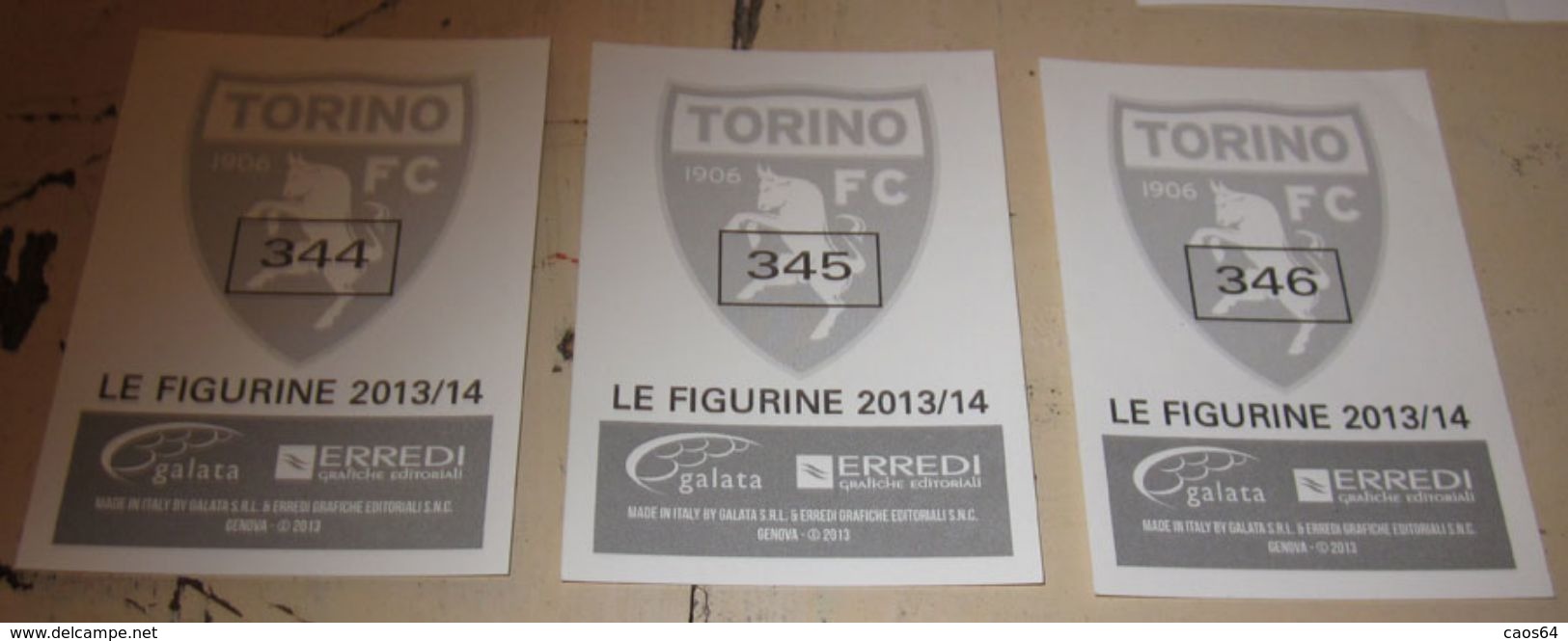 TORINO FC LE FIGURINE ERREDI  2013/14  N. 344-345-346 1935-36 La Prima Coppa Italia - Altri & Non Classificati