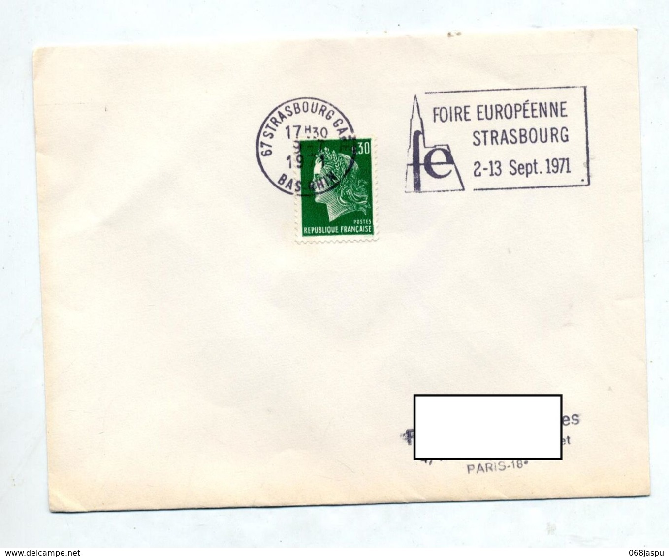 Lettre Flamme Strasbourg Foire 1971 - Mechanische Stempels (reclame)