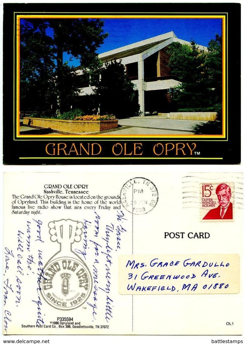 United States 1988 Postcard Grand Ole Opry - Nashville, Tennessee - Nashville