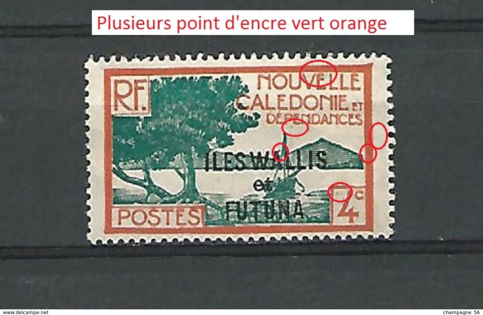 VARIÉTÉS 1930 / 1938 N° 45 NOUVELLE CALÉDONIE SURCHARGE A  4C NEUF DOS CHARNIÈRE - Unused Stamps