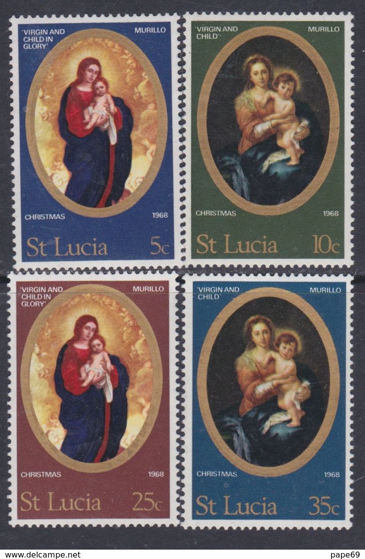 Sainte-Lucie N° 235 / 38  XX Noël, La Série Des 4 Valeurs Sans Charnière, TB - Ste Lucie (...-1978)