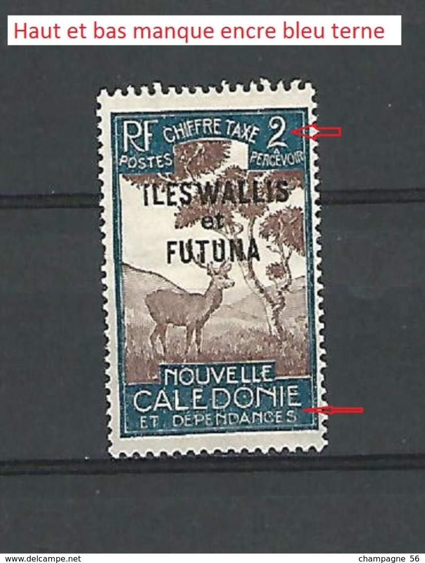 VARIÉTÉS 1930 N° 11 NOUVELLE CALÉDONIE SURCHARGE ILES WALLIS ET FUTUNA  2C NEUF DOS CHARNIÈRE - Postage Due