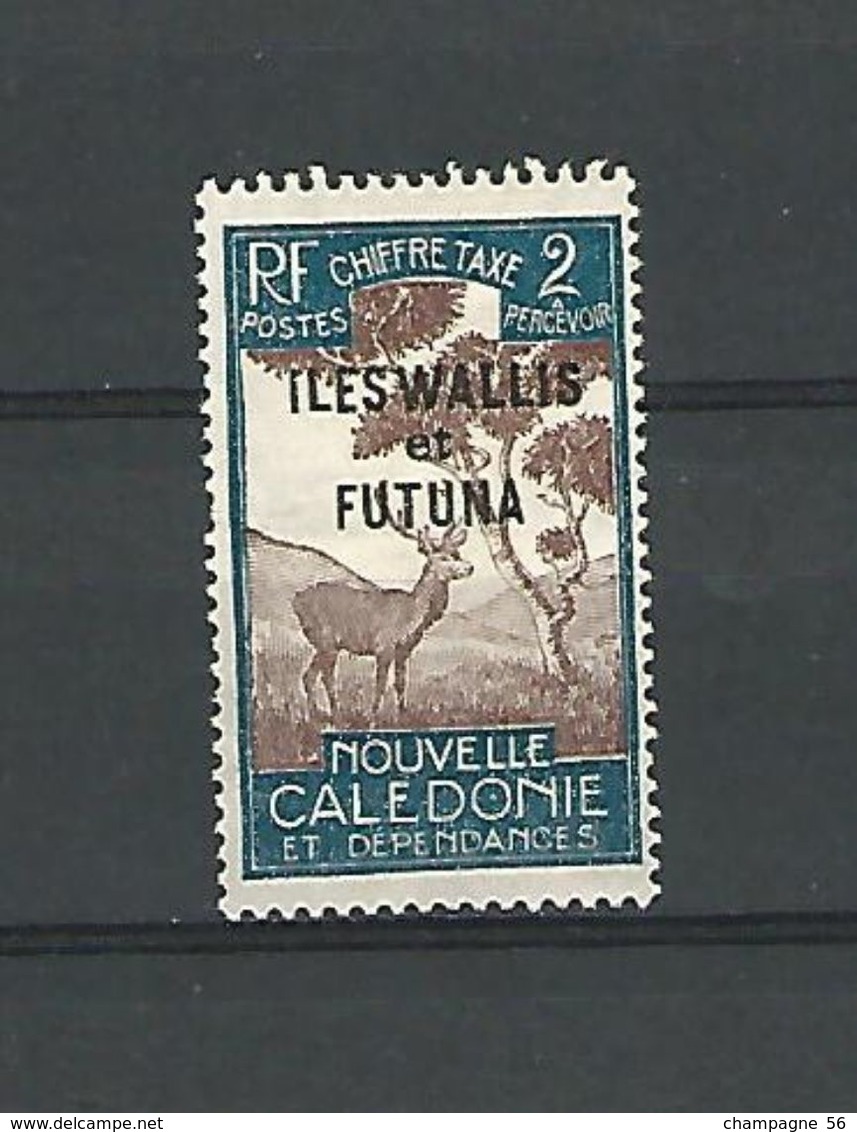 VARIÉTÉS 1930 N° 11 NOUVELLE CALÉDONIE SURCHARGE ILES WALLIS ET FUTUNA  2C NEUF DOS CHARNIÈRE - Postage Due