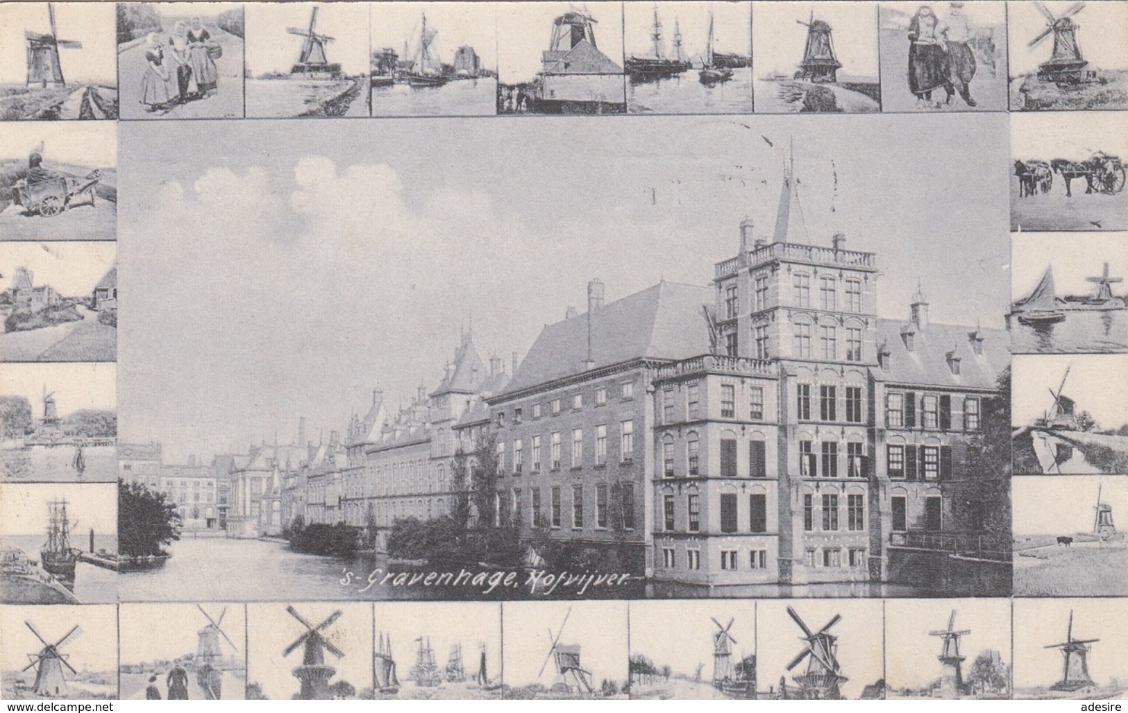 S'GRAVENHAGE Hofvijver, Karte Gel.1908 Nach Reichenberg In Böhmen, Seltene Schöne Karte, Gute Erhaltung - Den Haag ('s-Gravenhage)