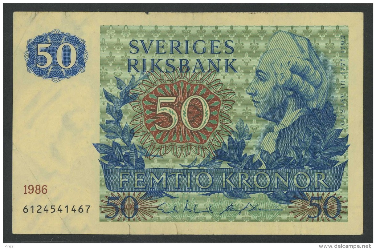 (Suède) Sverige . 50 Couronnes Kronor 1986 . - Suède