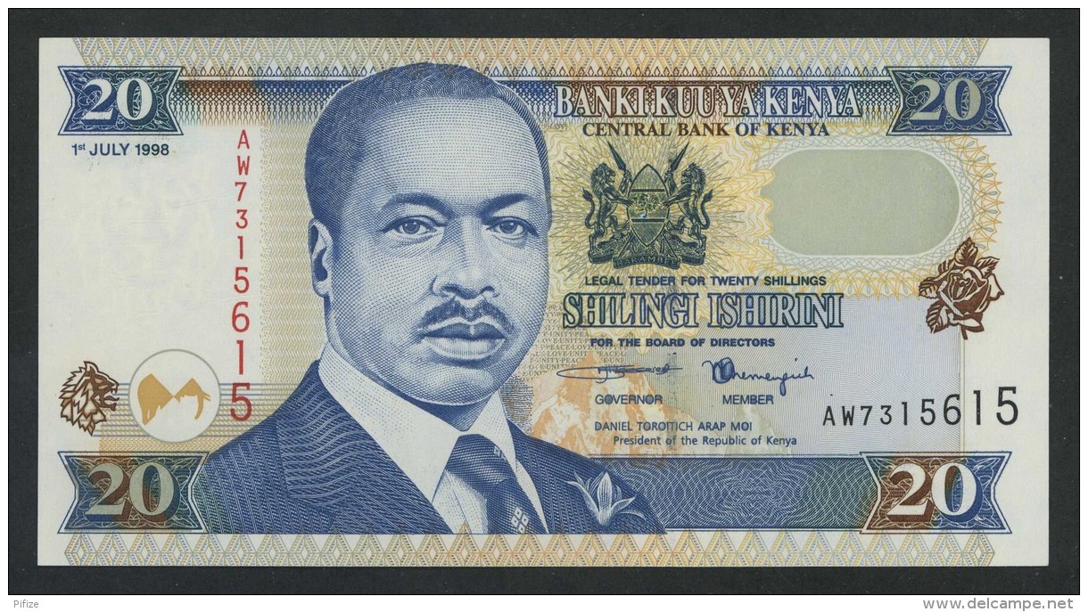 (Kenya) 20 Shillings Shilingi Ishirini 1998 . UNC . - Kenya