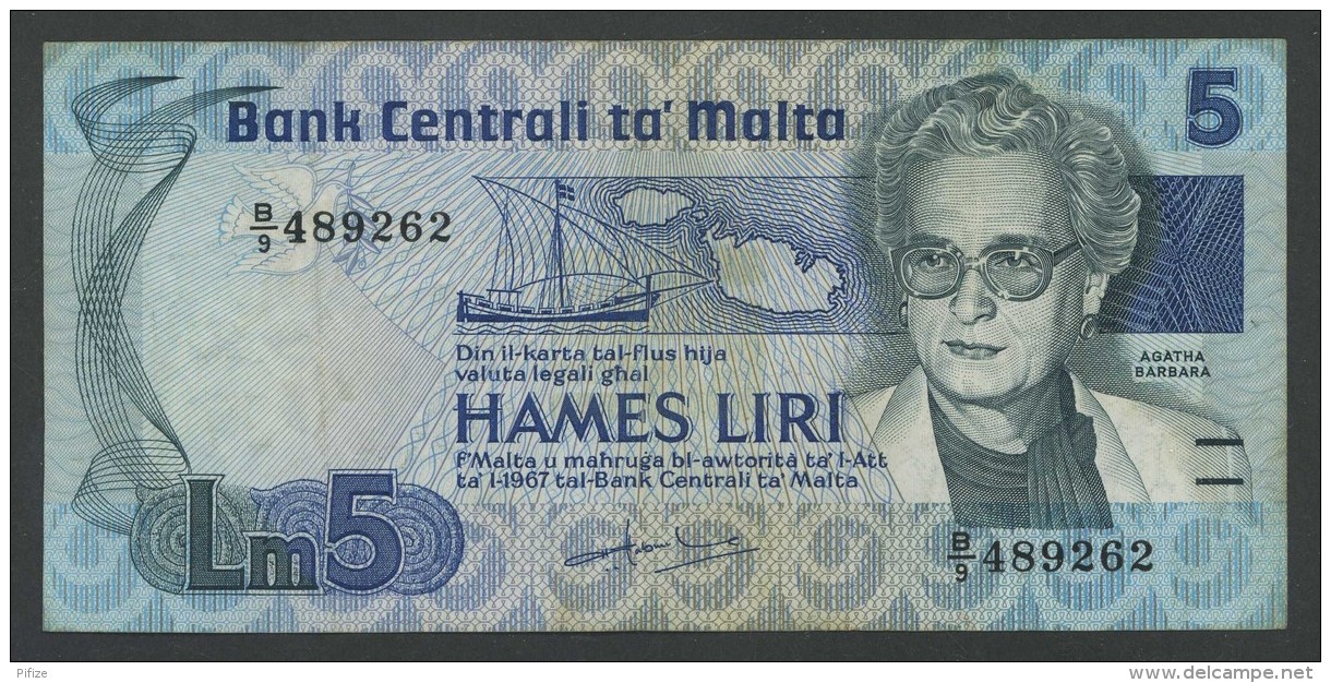 (Malte) Malta . 5 Hames Liri . - Malte