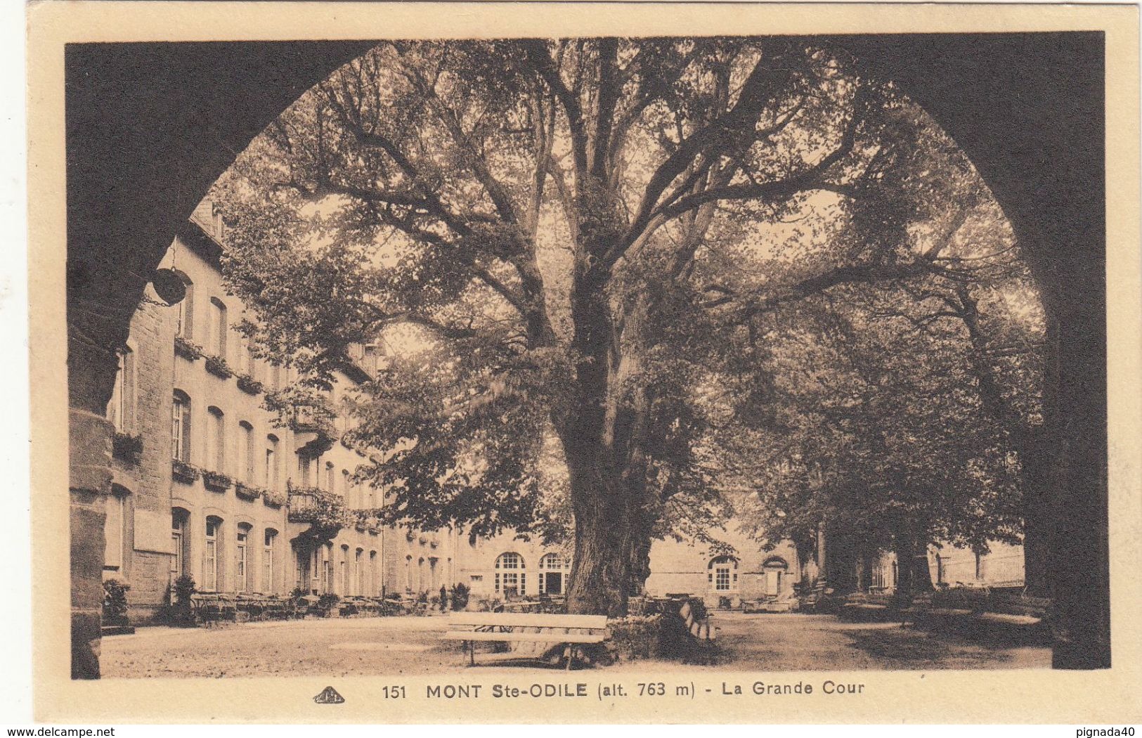 Cp , 67 , MONT-SAINT-ODILE , La Grande Cour - Sainte Odile