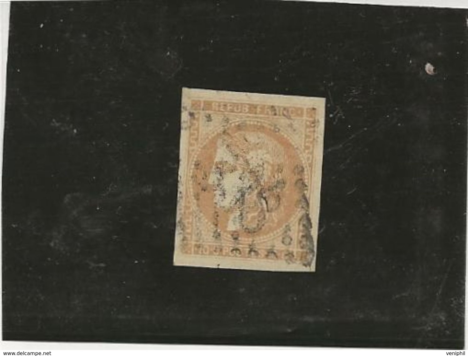 EMISSION DE BORDEAUX -N° 43 A OBLITERE -TTB -SIGNES BRUN ET CALVES - COTE : 90 € - 1870 Ausgabe Bordeaux