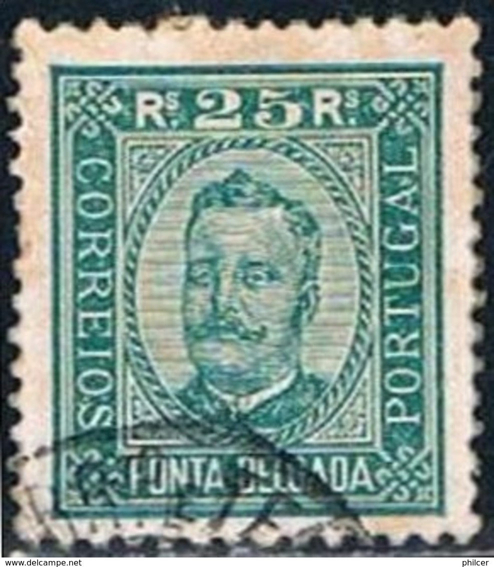 Ponta Delgada, 1892/3, # 5 Dent. 11 1/2, Used - Ponta Delgada