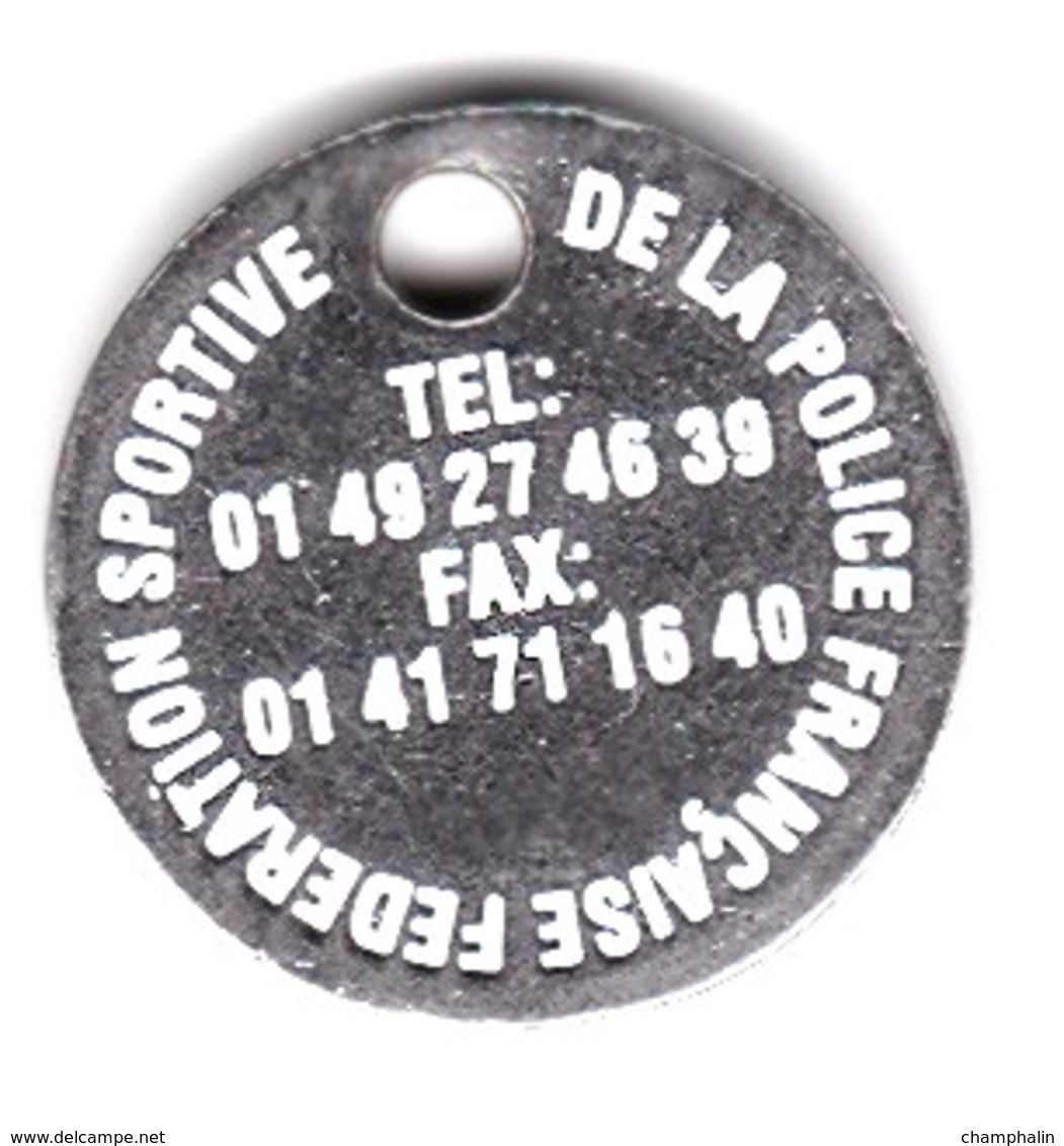 Jeton De Caddie En Métal - Fédération Sportive De La Police Française FSPF - Trolley Token/Shopping Trolley Chip