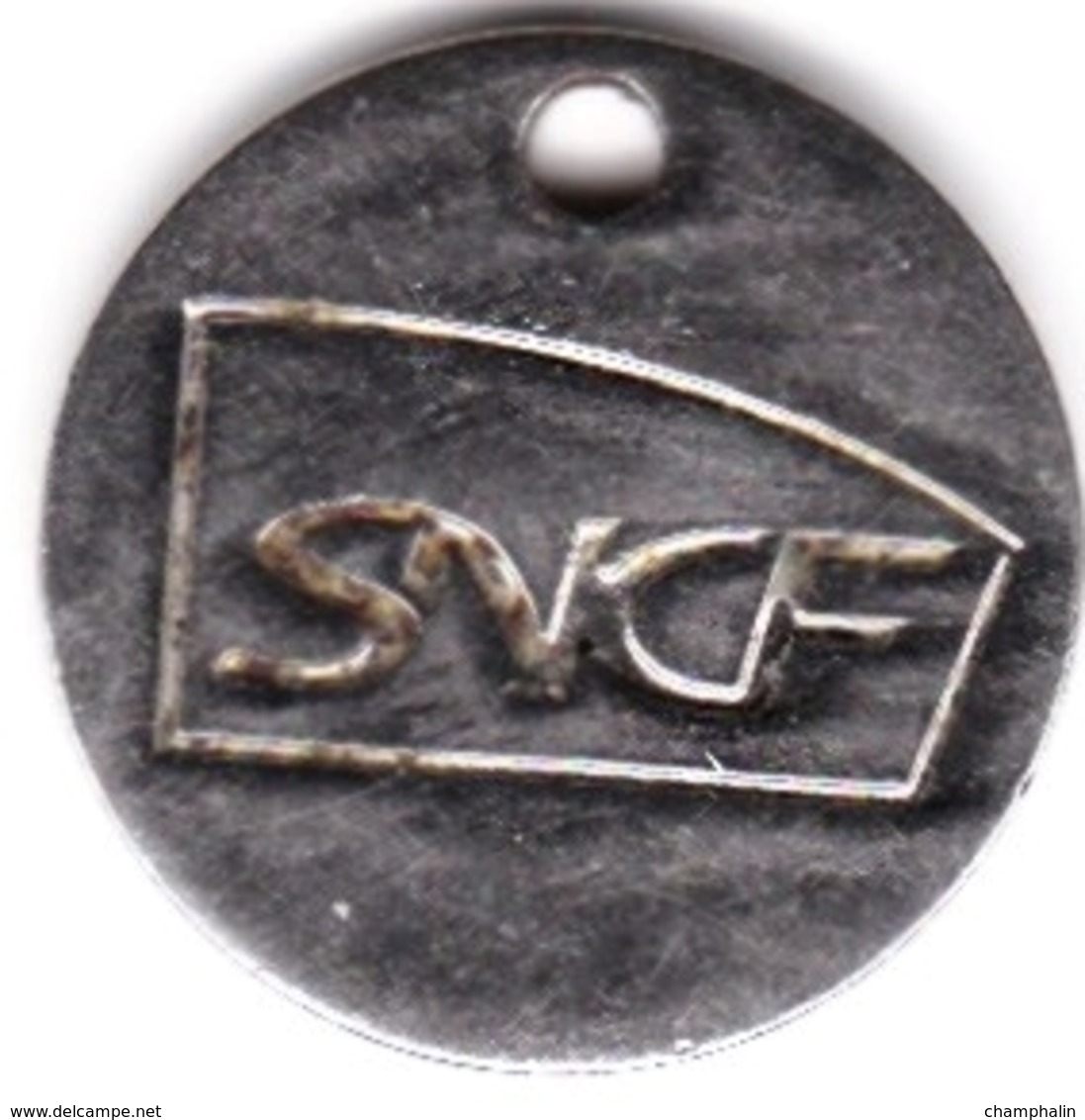 Jeton De Caddie En Métal - SNCF - Chemins De Fer - Trolley Token/Shopping Trolley Chip